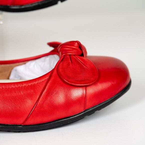 Josef Seibel Fenja 01 Comfy Leather Flats Red Womens Size US 6-6.5 EU 37 NIB - Picture 6 of 11